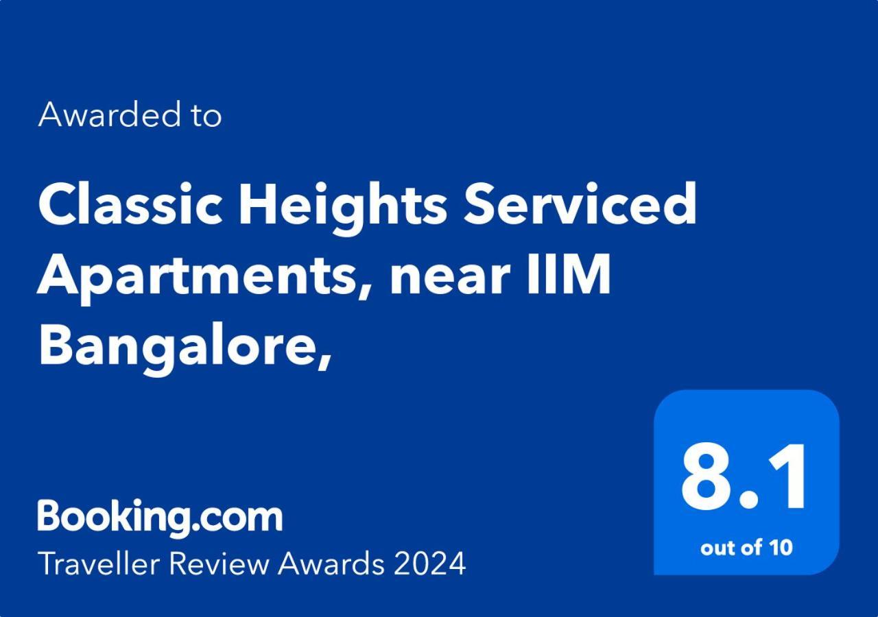 Classic Heights Serviced Apartments, Near Iim Bangalore, ภายนอก รูปภาพ